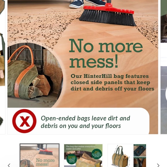 HINTERHILL 2 In 1 Firewood/All Purpose Waxed Canvas Bag NWT - Picture 9 of 14